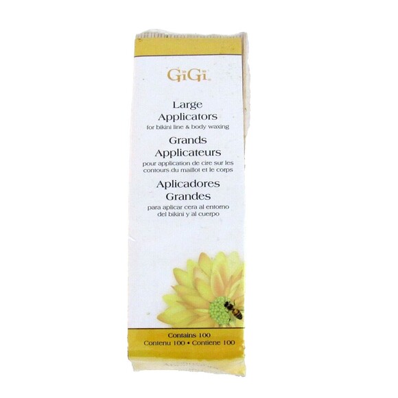 GiGi Large Applicators for Bikini & Body Waxing 100 Applicator Sticks - Picture 1 of 4